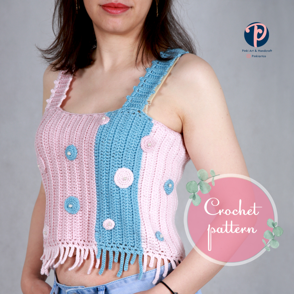 Beaded fringe top - Pinki, The best learning platform for crochet